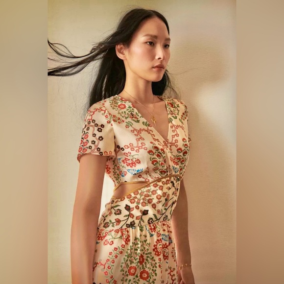 NWT BA&SH Giana midi dress size XS or 0 - Picture 4 of 9